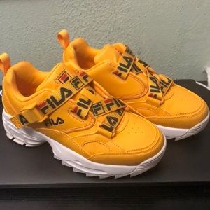 Fila Women's Shoes Fast Charge Disruptor Chunky Yellow Athletic Casual US 6